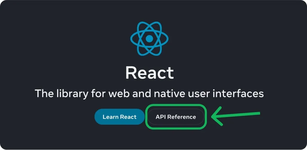 React website API reference
